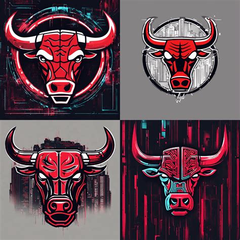 asked an ai to create the bulls logo in cyberpunk style : r/chicagobulls