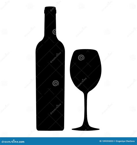 Garrafa Do ícone Do Vetor Do Vinho E Do Copo De Vinho Logotipo Sinal