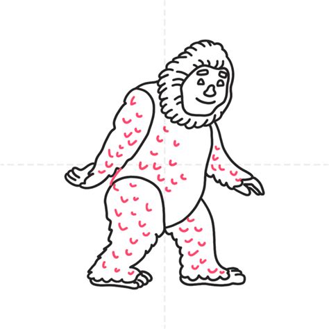 How To Draw Bigfoot In (12) Easy Steps For Kids