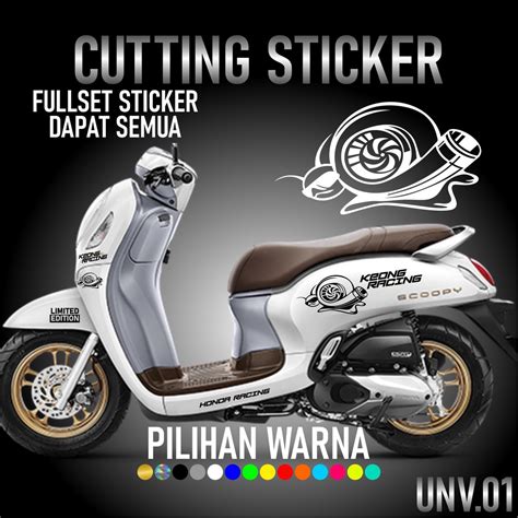 Jual COD Cutting Sticker Keong Siput Racing Satu Set Aksesoris Stiker