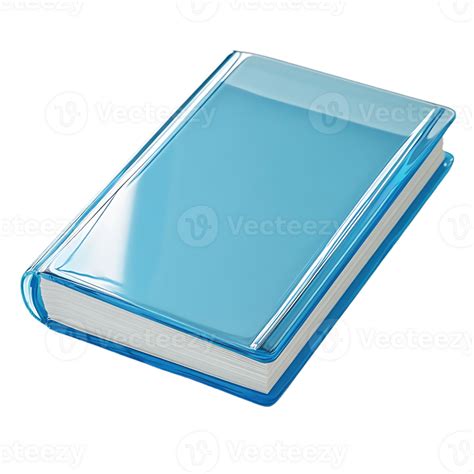 shiny blue book   transparent background  study  simplicity