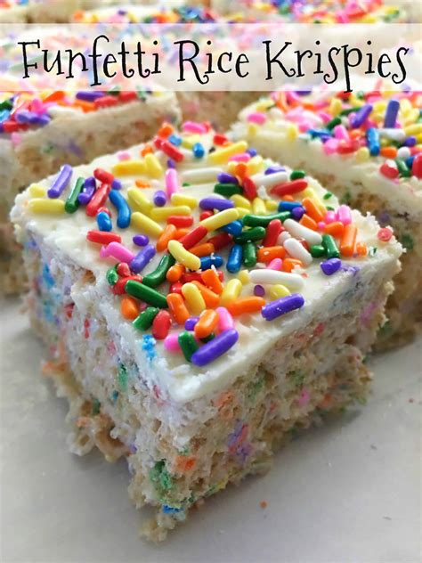 Funfetti Homemade Rice Krispie Treats - Teaspoon Of Goodness