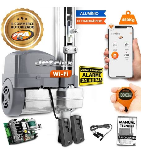 Kit Motor Ppa Bv Penta 1 2 Jet Flex App Wifi Portão 450kg 3s