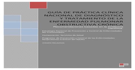 GuÍa De PrÁctica ClÍnica Nacional De DiagnÓstico Y · Guía De