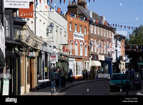 hitchin town centre hertfordshire england uk gb Stock Photo - Alamy