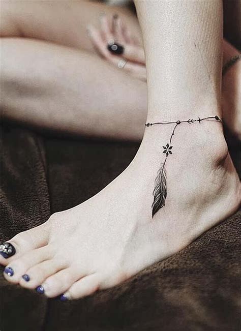 Terbaru 37 Feather Ankle Tattoo