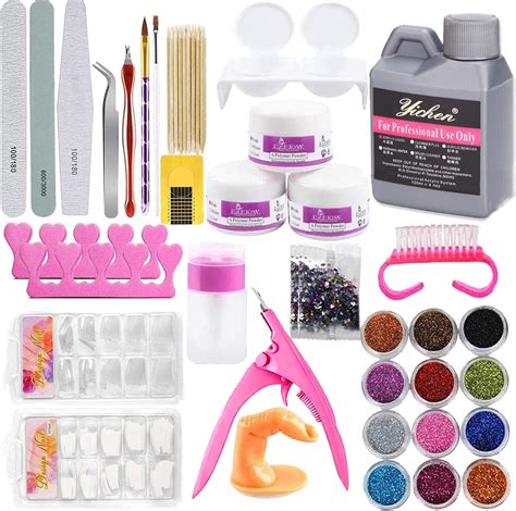 Acrylic Nail Kit Full Set Manicure Nail Art Kit 23 Professional Acrylic