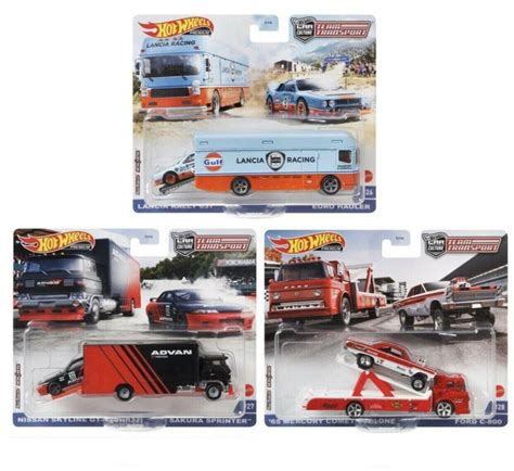 โมเดลรถเหล็ก Hot Wheels ชุด Team Transport เบอร์26 27 28 ลิขสิทธิ์แท้