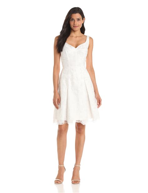 Jill Jill Stuart Womens Sleeveless Embroidered Organza Dress