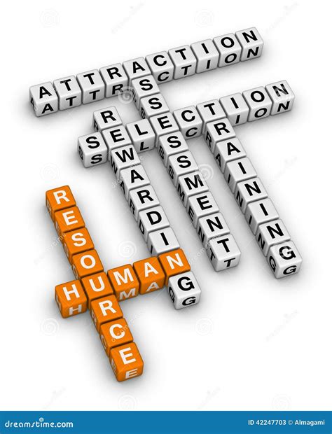 Human resource crossword stock illustration. Illustration of resources
