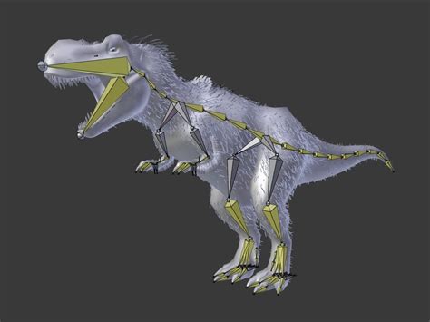 Artstation 3d Model Tyrannosaurus Rex Rigged Fur Resources