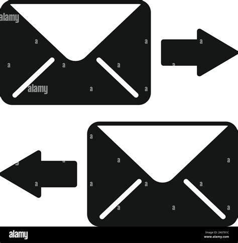 Send Receive Mail Icon Simple Vector Call Contact Email Page Stock