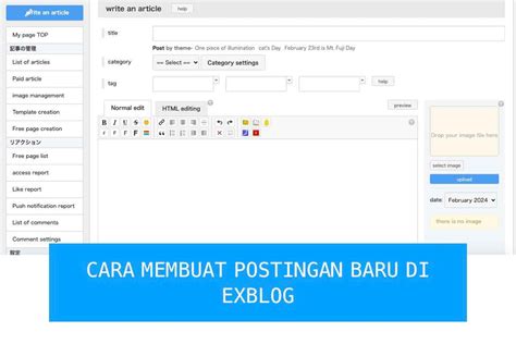 Cara Membuat Postingan Artikel Baru Di Exblog Pasitive CCTV