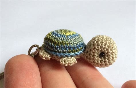 Porte Clés TORTUE AMIGURUMI Miniature Kawaii au crochet Fait Etsy