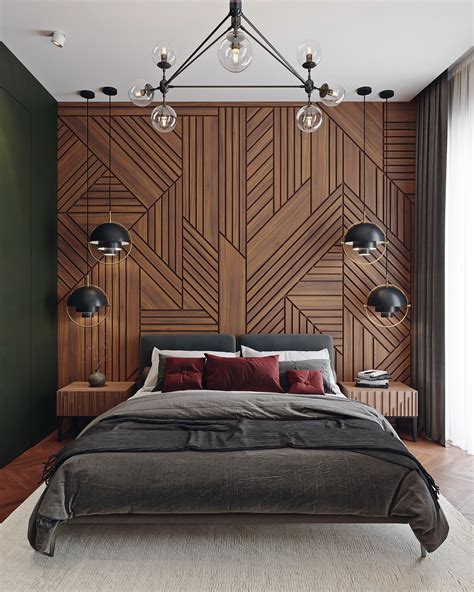 Wood feature wall bedroom bedroom back wall wooden design wood wall ...