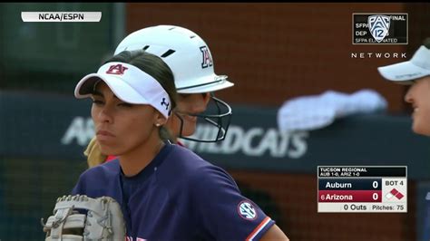 Highlights Arizona Softball Outlasts Auburn Advances To The Ncaa