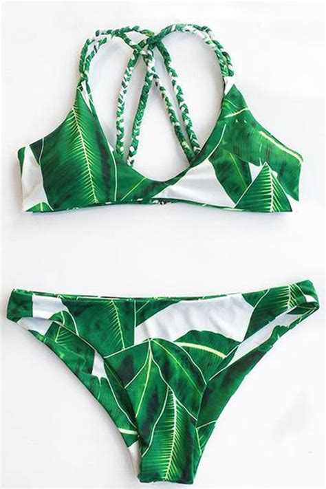 Jade Leaves Bikini Set