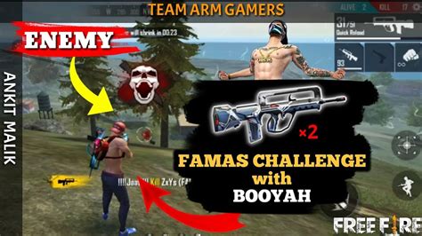 Only Famas Gun Challenge Freefire Battleground Gameplay Ft Team Arm