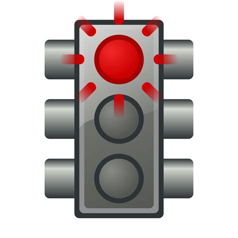 Clipart - Flashing red traffic light
