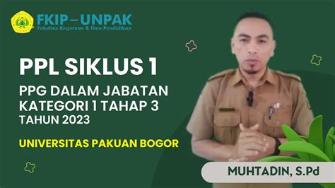 PPL Siklus 1 PPG Dalam Jabatan Kategori 1 Tahap 3 Tahun 2023