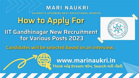 IIT Gandhinagar New Recruitment For Various Posts 2023 Mari Naukri