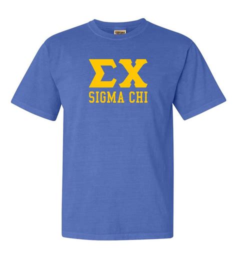 Sigma Chi Greek Custom Comfort Colors Heavyweight T-Shirt SALE $25.00 ...