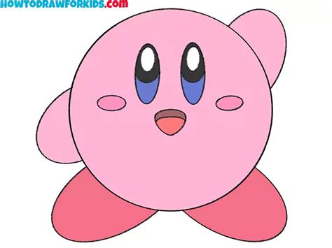 How To Draw Kirby Step By Step Easy Drawing Tutorial For Kids Drawing