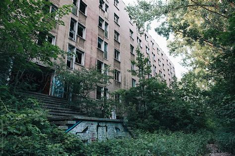 Overgrown Garden Outside Abandoned Building By Stocksy Contributor Willy Able Stocksy