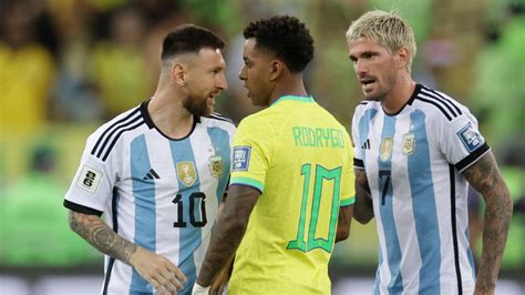 Messi Discute Con Rodrygo En El Brasil Vs Argentina