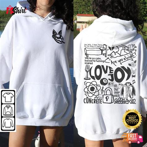 2 Side Lovejoy Doodle Art Hoodie Lovejoy Merch Lyric Album Lovejoy