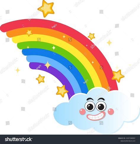 Rainbow Clouds Cartoon Style Illustration Stock Vector (Royalty Free) 2207398997 | Shutterstock