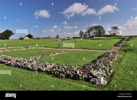 The ruins of Old Sarum cathedral, at Salisbury, Wiltshire Stock Photo ...