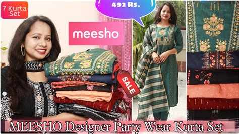 Meesho Party Wear Kurta Set Haul Starting 399 Meesho Wedding Kurta