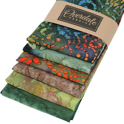 6 Fat Quarters Bundle Earthy Tones Overdale Fabrics