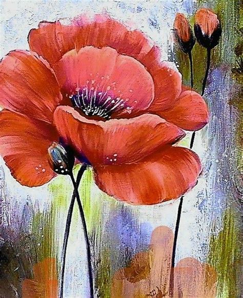 Pin by Dòra HARCOS on virág 2 Poppy flower painting Flower