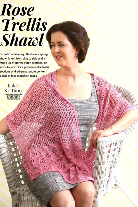 Rose Trellis Shawl Knitted Shawls Shawl Knitting Patterns Shawl Patterns