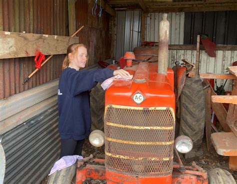 Schoolgirls Vintage Tractor Marks Th Birthday At Tractor Fest