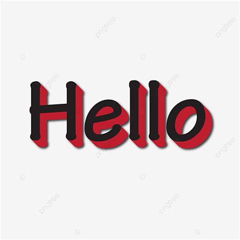 Hello Text Vector Hd Images Hello Vector Text Effect With Transparent