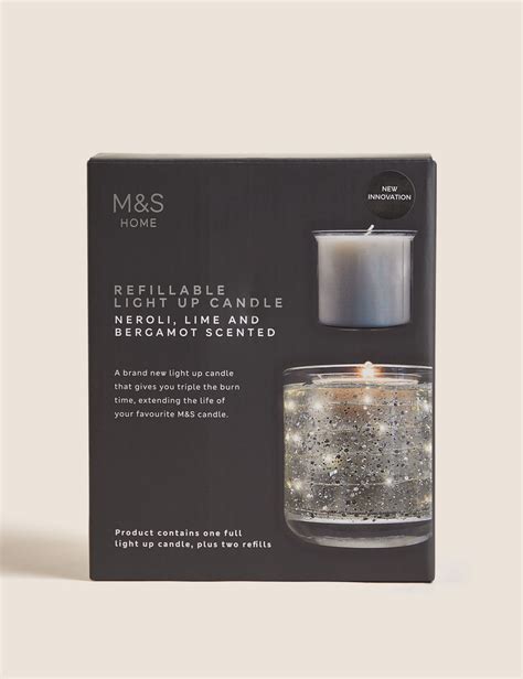 Neroli Lime Bergamot Light Up Candle Refill Set Marks Sparkle M S