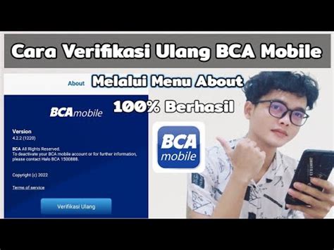 Cara Verifikasi Ulang Bca Mobile Melalui Menu About Berhasil Youtube