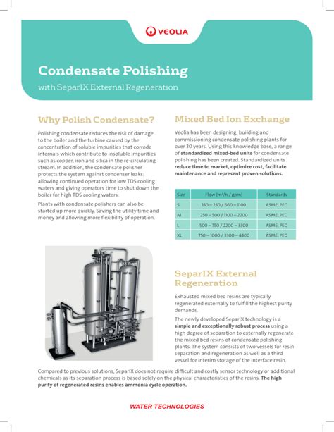 44613 Condensate Polishing Veolia Septem