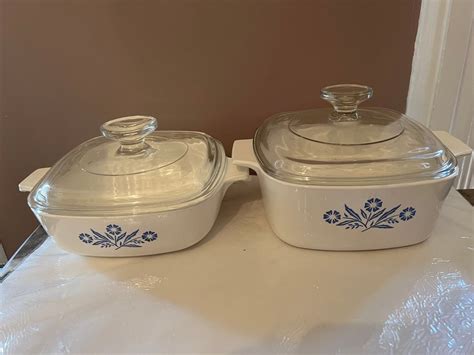 Corning Ware Blue Cornflower 4 Pc Bakeware Set P-P-1-B 1 Q and - Etsy