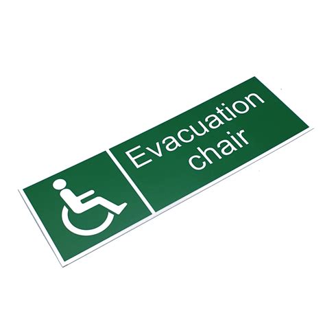 Evacuation Chair Sign 300 X 100 Enhance Safety With Evacuation Chair Sign 300 X 100 Get