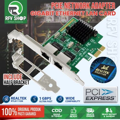 Jual Pci Express Pcie Gigabit Lan Adapter 1000mbps Ethernet Card Rj45 Netline Shopee Indonesia