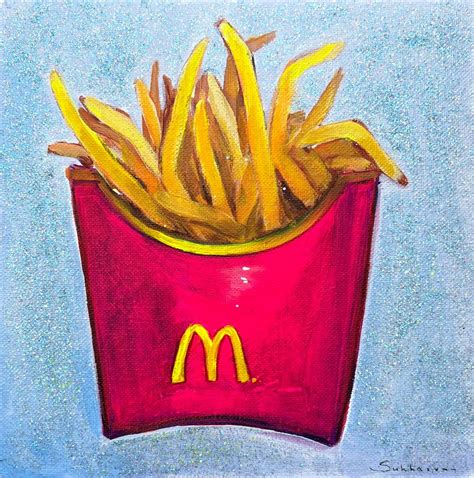 McDonalds French Fries Acrylic painting by Victoria Sukhasyan | Artfinder