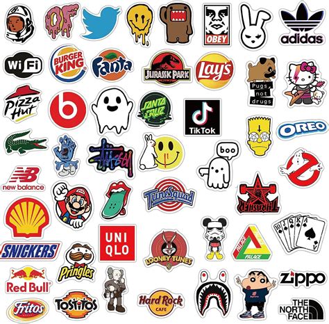 Huantai Cool Brand Stickers For Adults Teens Kids 101 Pack Vinyl