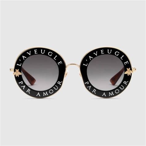 Shop The Round Frame Metal Sunglasses By Gucci Null Round Frame Sunglasses Round Lens