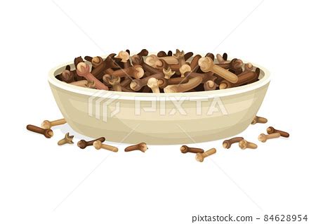 Pile Of Dried Clove Aromatic Spice Rested In Stock Illustration