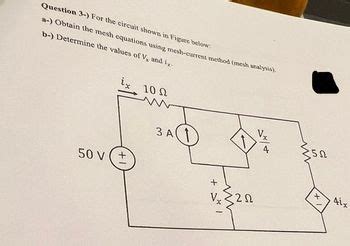 Answered Question For The Circuit Shown In Figure Below A