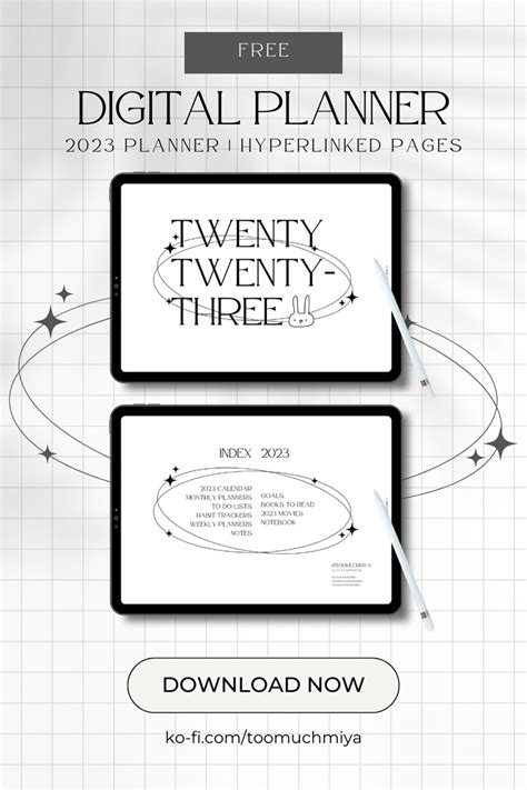 2023 Planner Digital Hyperlink And Printable Free Planner